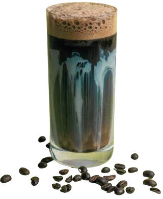 Vietnamesischer Eiskaffee im hohen Glas